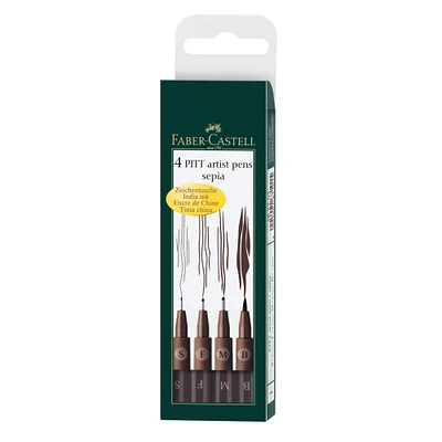 10 Pack: Faber-Castell® PITT Artist Pens® Sepia Pen Set
