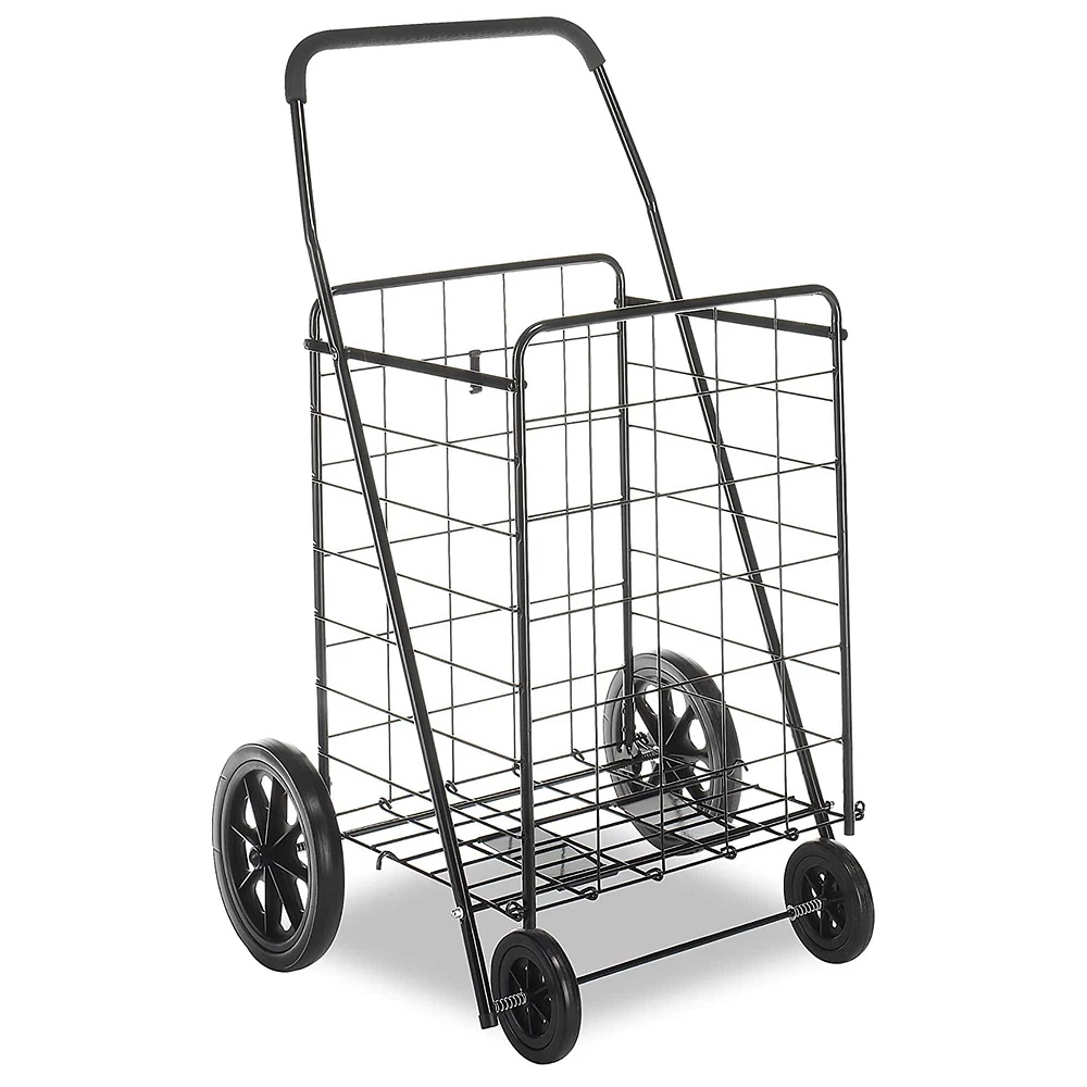 Whitmor Deluxe Black Rolling Utility Cart