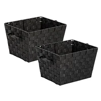 Honey Can Do Black Woven Bins, 2ct.