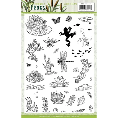 Find It Trading Amy Design Friendly Frogs Clear Stamp Set