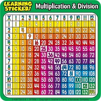 Scholastic® Teaching Resources Multiplication-Division Learning Stickers, 3 Packs of 20ct.