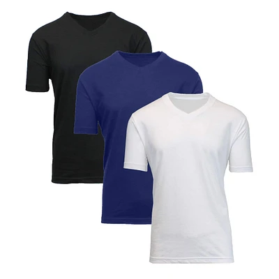 Galaxy by Harvic Men's Short Sleeve V-Neck T-Shirt 3 Pack