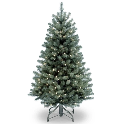 4.5ft. Pre-Lit North Valley® Blue Spruce Artificial Christmas Tree, Clear Lights