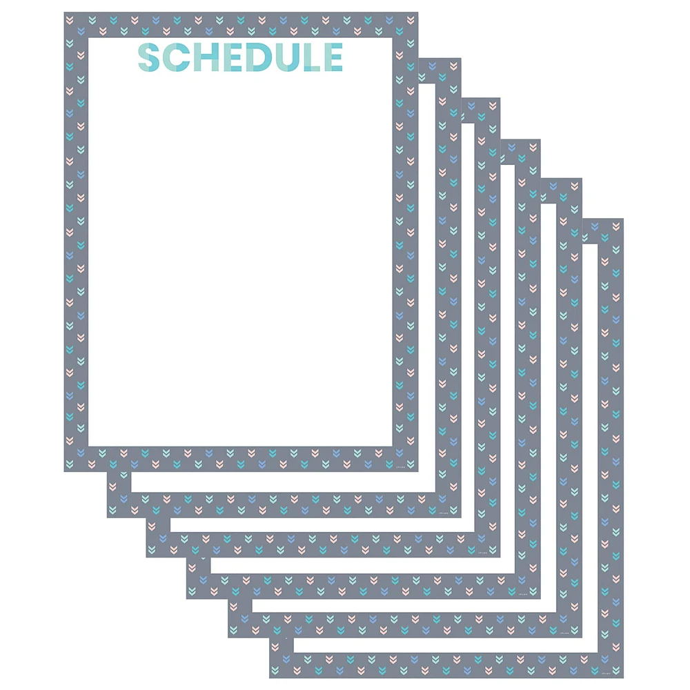 Creative Teaching Press® Calm & Cool Schedule Chart, 6ct. 