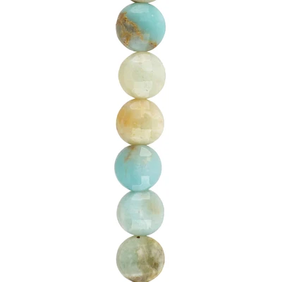 12 Pack: Faceted Amazonite Coin Beads, 8mm by Bead Landing™