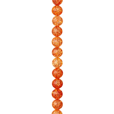 Orange Crackled Quartzite Round Beads, 8mm by Bead Landing™