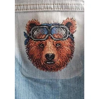 MP Studia Bear Cross Stitch On Clothes Kit