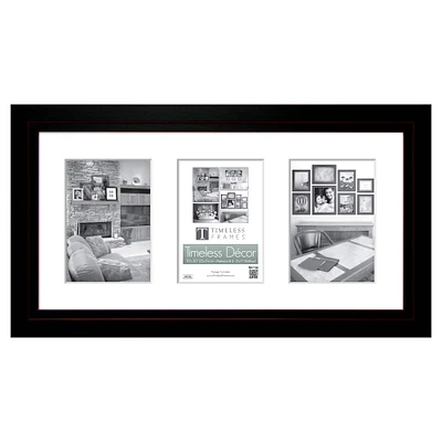 Timeless Frames® 3 Opening Studio Black 5" x 7" Collage Frame
