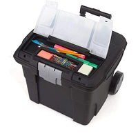 Storex Portable File Box on Wheels