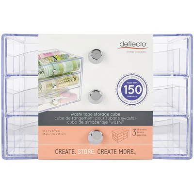 Deflecto® Clear Washi Tape Storage Cube