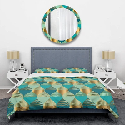 Designart 'Luxury Retro Drops II' Mid-Century Duvet Cover Set