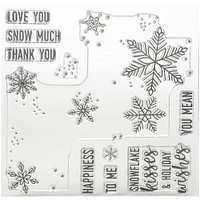 Concord & 9th Snowflakes Turnabout Clear Stamps