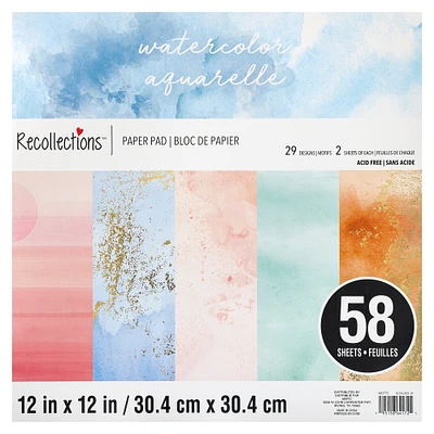 Watercolor Paper Pad by Recollections™, 12" x 12"