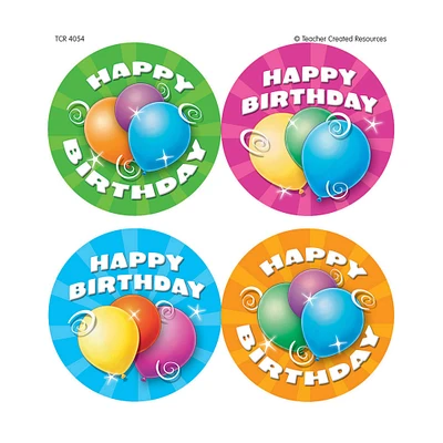 Teacher Created Resources Birthday Badges, 6 Packs of 32