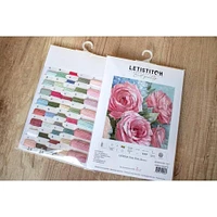 Letistitch Pale Pink Roses Counted Cross Stitch Kit