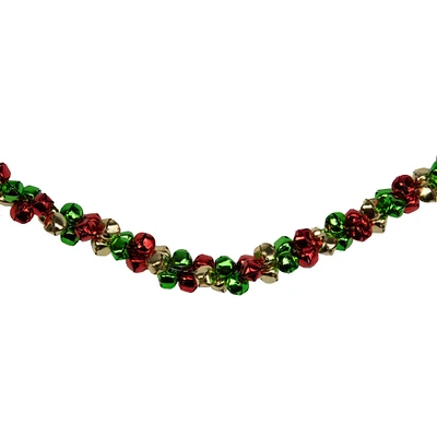 5ft. Green & Red Festive Jingle Bell Garland