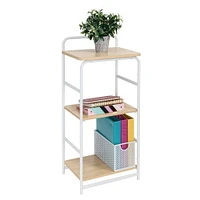 6 Pack: Honey Can Do 33" Small 3-Tier Wood & Metal Shelf