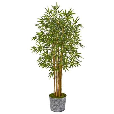 5ft. Bamboo Tree in Tin Planter