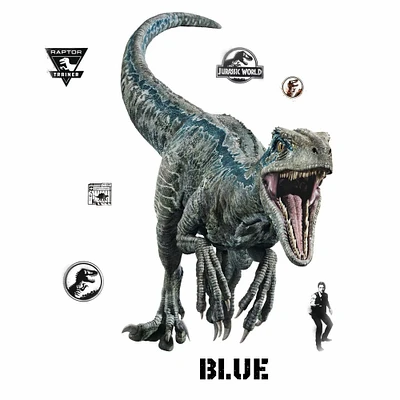 RoomMates Jurassic World: Fallen Kingdom Blue Velociraptor Giant Wall Decal