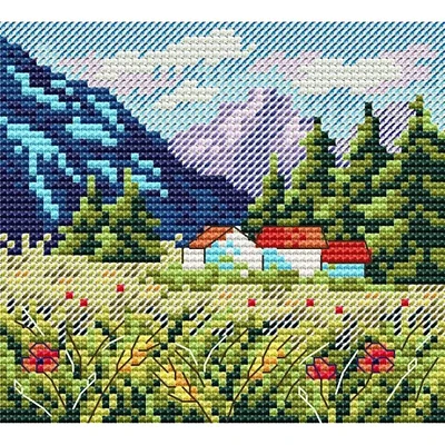 MP Studia Mountain Landscape Cross Stitch Kit