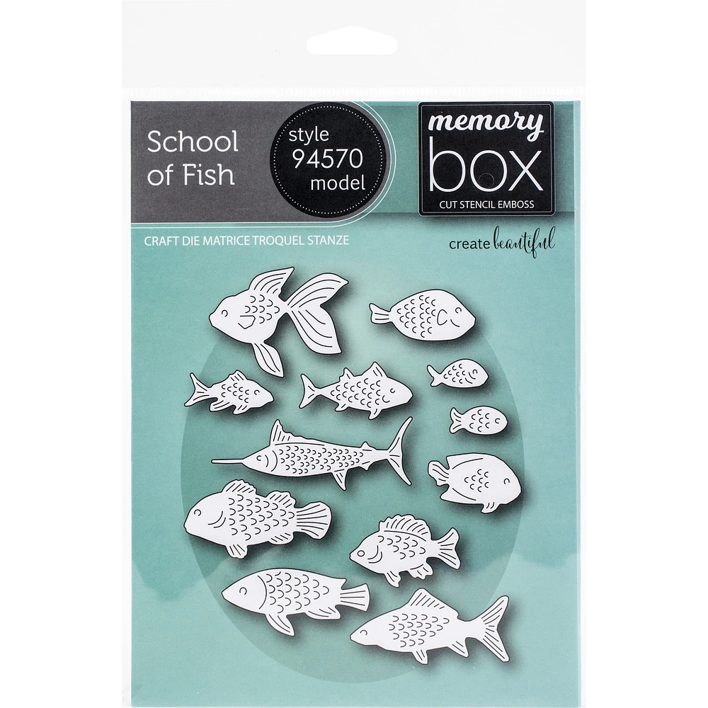 Memory Box School of Fish Die Set