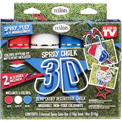 Testors® 3D Patriotic Spray Chalk Kit