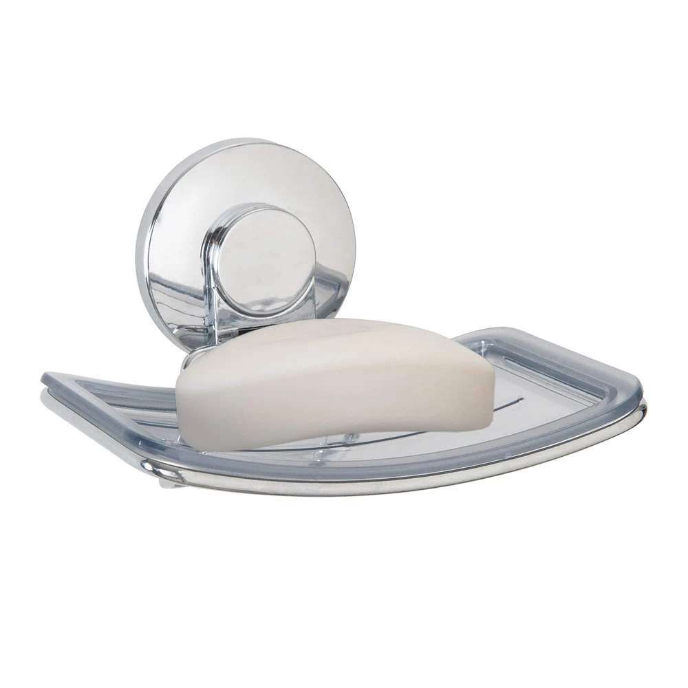 Bath Bliss Chrome Gel Suction Soap Dish