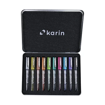 6 Pack: Karin DécoBrush 10 Color Metallic Marker Set