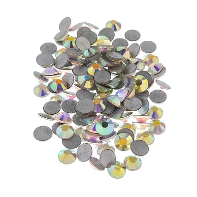 12 Pack: AB Crystal SS30 Glass Flatback Rhinestones by Bead Landing™