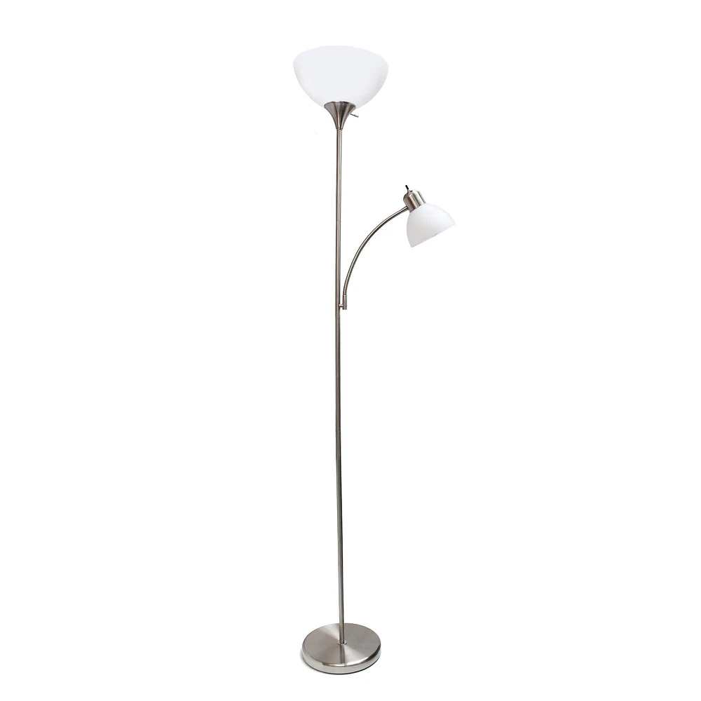 Simple Designs 71.5" Floor Lamp with Reading Light