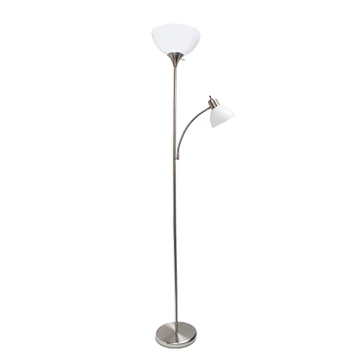 Simple Designs 71.5" Floor Lamp with Reading Light