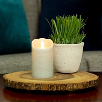 6 Pack: Sterno Home™ 3" x 5" Gray LED Wax Pillar Candle