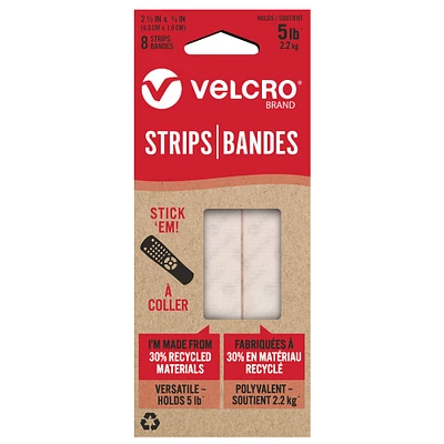 12 Packs: 8 ct. (96 total) VELCRO® Brand Recycled Strips