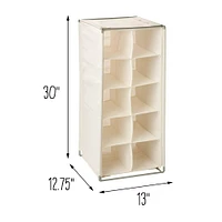 Honey Can Do Canvas 10-Pair Shoe Rack Cubby