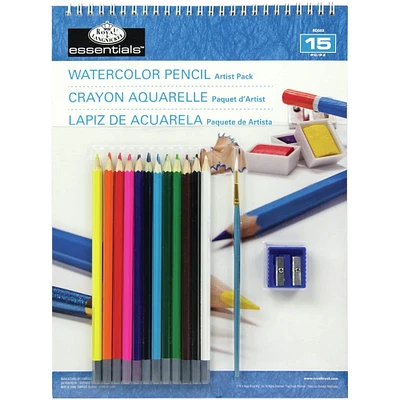 Royal & Langnickel® Essentials™ 15 Piece Watercolor Pencil Artist Pack