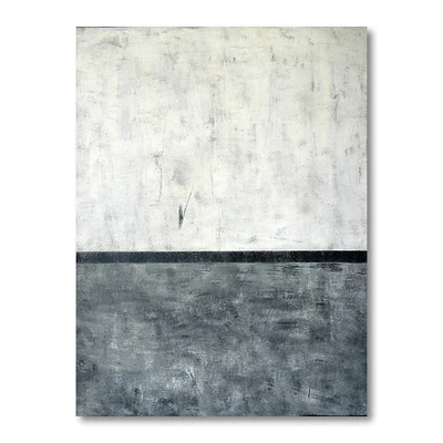 Designart - Grey and Abstract Art Painting