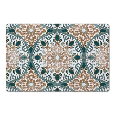 Faded Medallion Pattern Floor Mat
