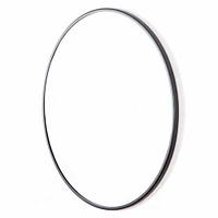 Habitat Adelina 30" Black Circular Wall Mirror