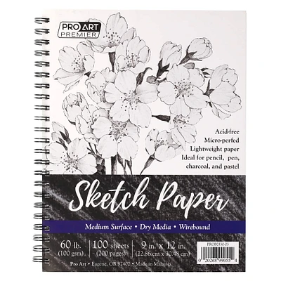 Pro Art® Premium Wire-Bound Sketch Paper Pad