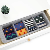 Welaxy Felt Adjustable 4 Slot Drawer Organizer Bin