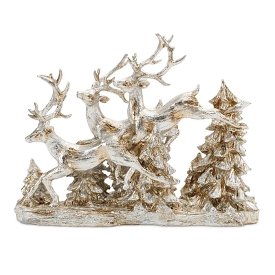 15.5" Woodland Deer and Trees Display