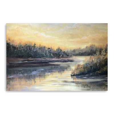 Golden Waters Landscape Canvas Giclee