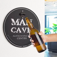 American Art Décor™ Man Cave Bottle Opener & Cap Catcher Wall Décor