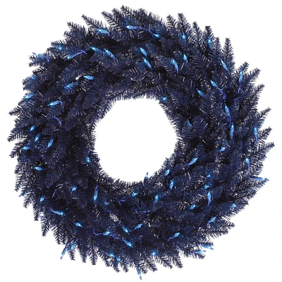 24" Blue Dura-Lit® LED Navy Blue Fir Wreath