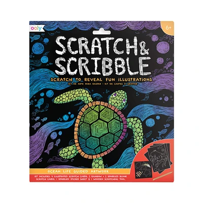 OOLY Scratch & Scribble Ocean Life Art Kit