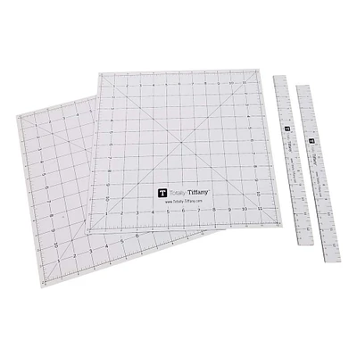 Totally-Tiffany™ 9" x 11" Magnetic Design Mat & Ruler, 4ct.