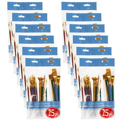 12 Packs: 25 ct. (300 total) Super Value Brush Set by Artist's Loft™ Necessities™