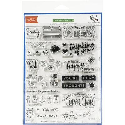 Stamping Village Thinking Of You Clear Stamp Set