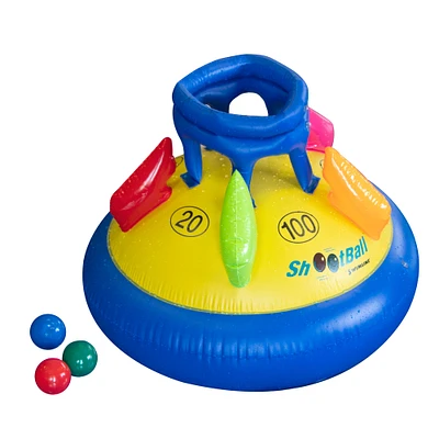 Swim Central 28" Inflatable Multi-Port Shoot Point Ball Floating Pool Game