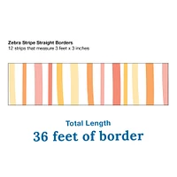 Schoolgirl Style Simply Safari Zebra Stripe Straight Border, 216ft.